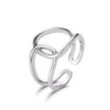 Anillo line cruzado plata