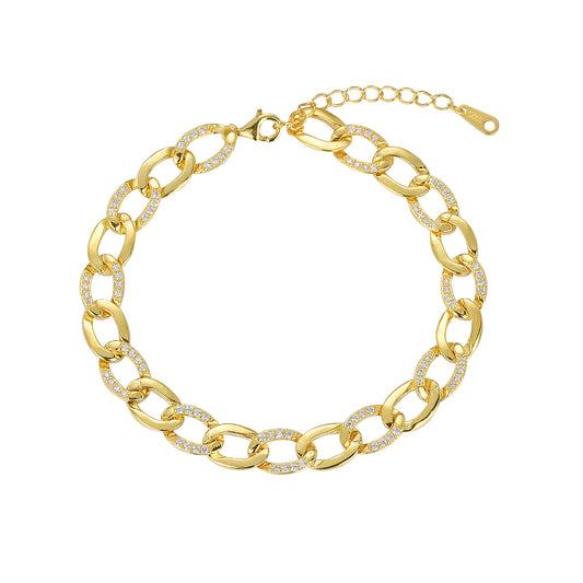 Pulsera Spark Chain baño en oro de 18kt