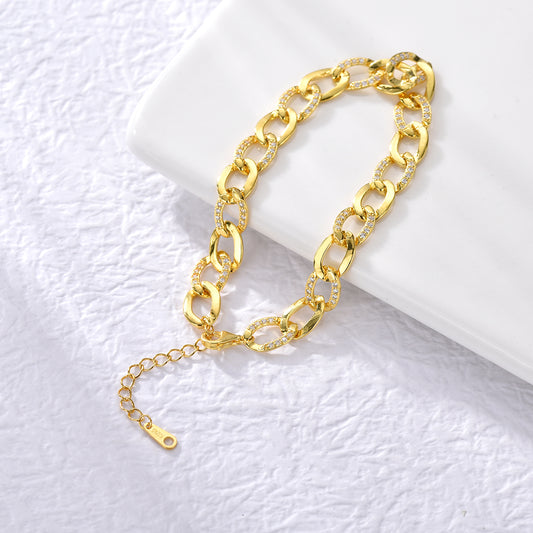 Pulsera Spark Chain baño en oro de 18kt