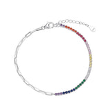 Pulsera Rainbow Split plata