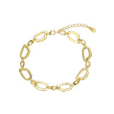 Pulsera Link Flow baño en oro de 18kt