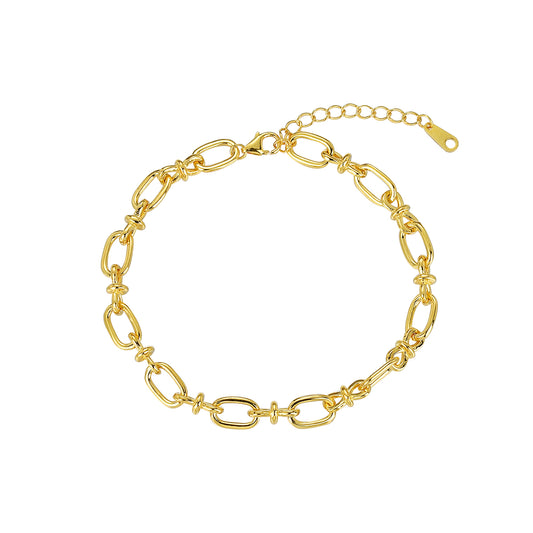 Pulsera Bold Knot baño en oro de 18kt