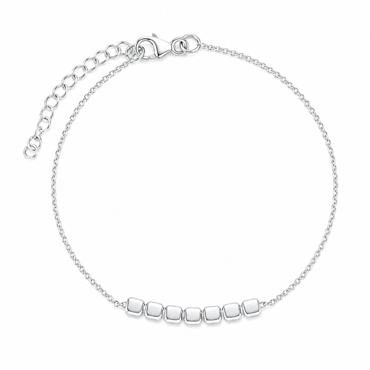 Pulsera Soft Cubes Atelier plata