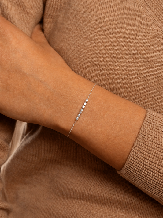 Pulsera Soft Cubes Atelier plata