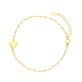 Pulsera Sweet Chain Corazón baño en oro de 18kt