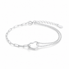 Pulsera Heart Link Atelier plata