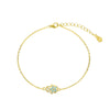 Pulsera Mano de Fatima baño en oro de 18kt