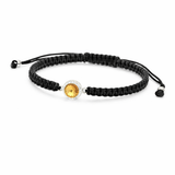 Pulsera macramé con Swarovski® amarillo