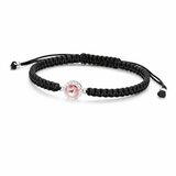 Pulsera macramé con Swarovski® rosa