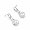 Pendientes Perla Link plata 925