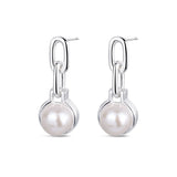Pendientes Perla Link plata 925