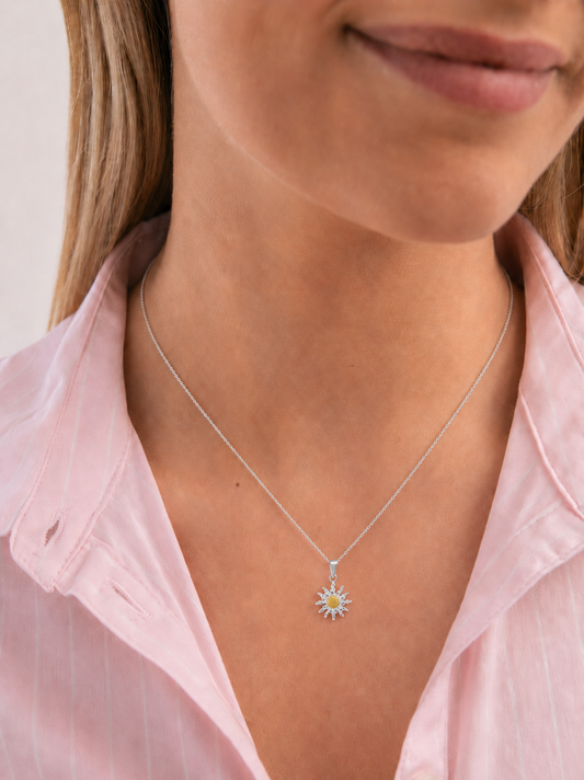 Colgante Golden Bloom plata
