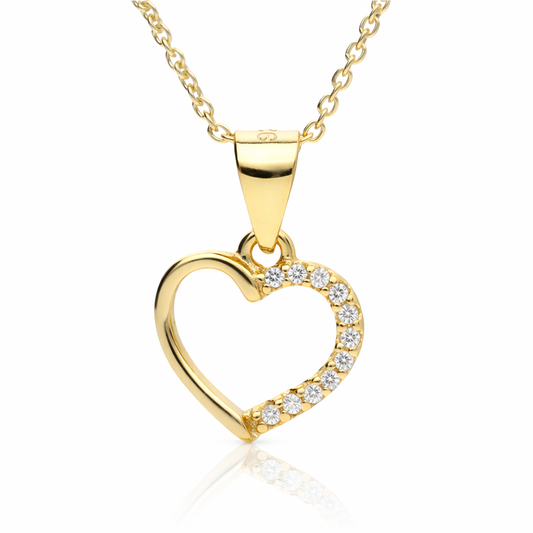 Collar Half Love baño en oro de 18kt