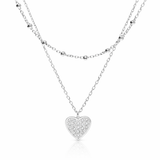 Collar Heart Spark plata