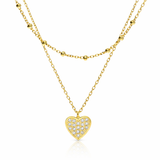 Collar Heart Spark baño en oro de 18kt
