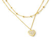 Collar Heart Spark baño en oro de 18kt