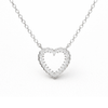 Collar Heart Outline plata