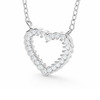 Collar Heart Outline plata