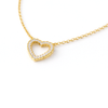 Collar Heart Outline baño en oro de 18kt