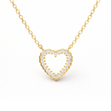 Collar Heart Outline baño en oro de 18kt