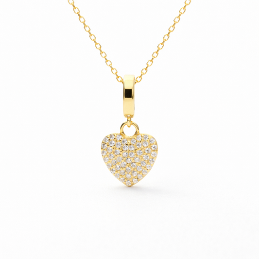 Collar Heart Crush baño en oro de 18kt