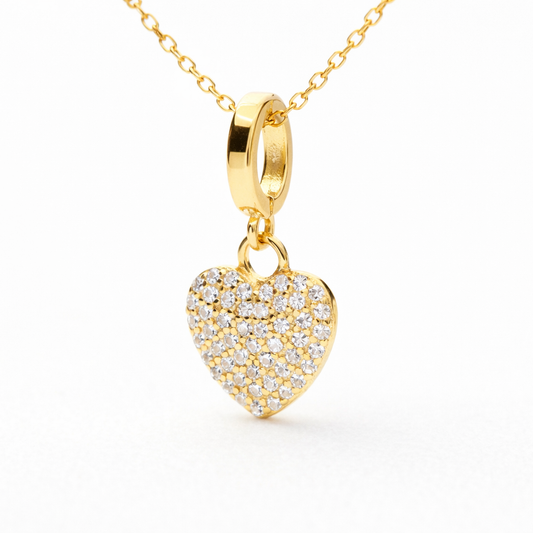 Collar Heart Crush baño en oro de 18kt