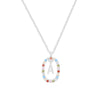 Collar Letter Crystal Color plata