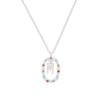 Collar Letter Crystal Color plata