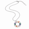 Collar Círculo Rainbow plata 925