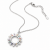 Collar Círculo Rainbow plata 925