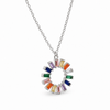 Collar Círculo Rainbow plata 925