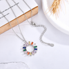 Collar Círculo Rainbow plata 925