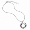Collar Círculo Rainbow plata 925