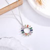 Collar Círculo Rainbow plata 925