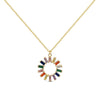 Collar Círculo Rainbow baño en oro de 18kt