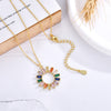 Collar Círculo Rainbow baño en oro de 18kt