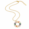 Collar Círculo Rainbow baño en oro de 18kt