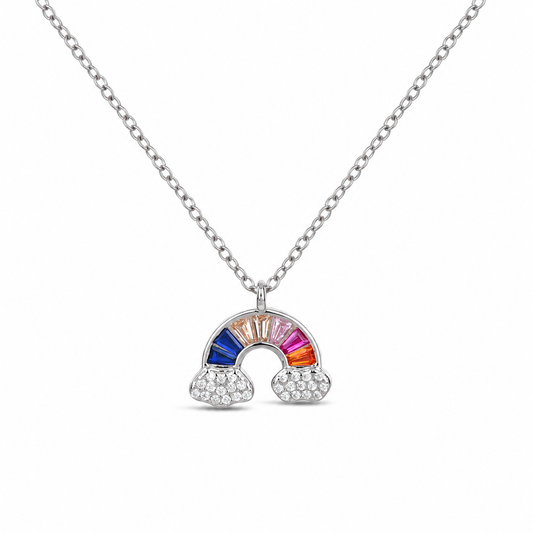 Collar Arcoíris Happy plata 925
