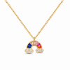 Collar Arcoíris Happy baño en oro de 18kt