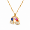 Collar Arcoíris Happy baño en oro de 18kt