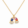 Collar Arcoíris Happy baño en oro de 18kt