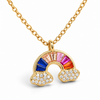 Collar Arcoíris Happy baño en oro de 18kt