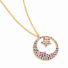 Collar Luna Starlight multicolor baño en oro de 18kt