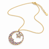 Collar Luna Starlight multicolor baño en oro de 18kt