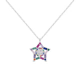 Collar Estrella Colorful plata 925
