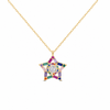 Collar Estrella Colorful baño en oro de 18kt