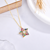Collar Estrella Colorful baño en oro de 18kt