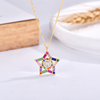 Collar Estrella Colorful baño en oro de 18kt