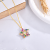 Collar Estrella Colorful baño en oro de 18kt