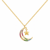 Collar Luna Dream multicolor baño en oro de 18kt